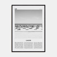 Lagos, Portugal Poster Black Wood / 8x12 in Nbourhood Travel B&W Poster