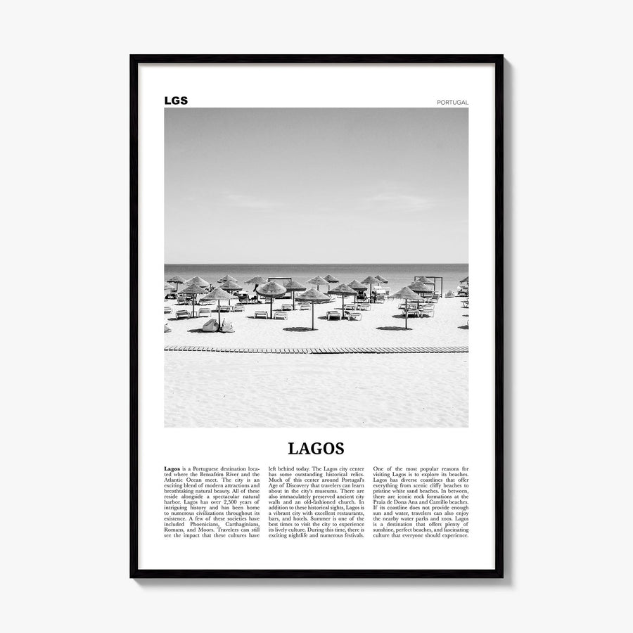 Lagos, Portugal Newspaper Poster, framed poster mockup