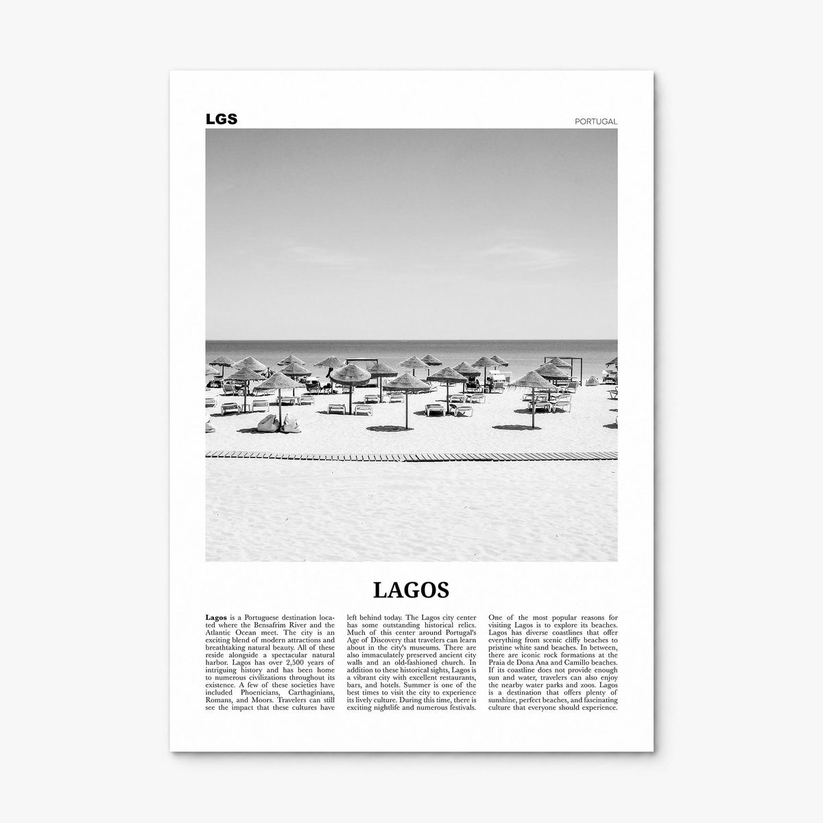 Lagos, Portugal Newspaper Poster, print only (unframed)