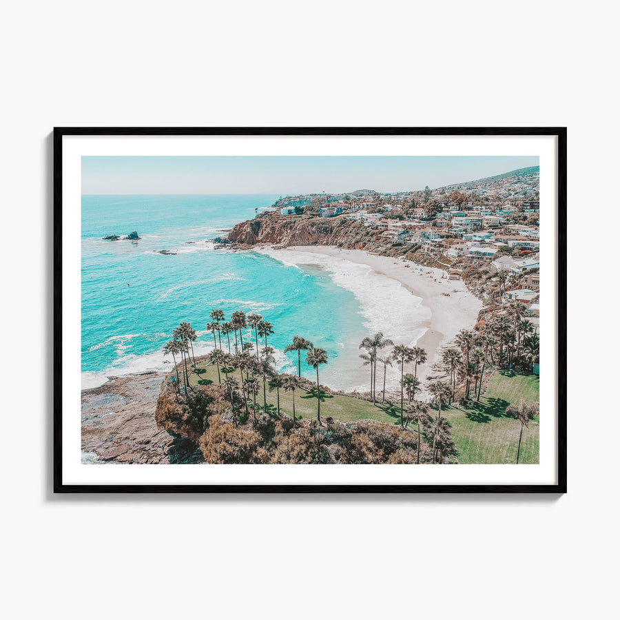 Laguna Beach Photo Poster, framed poster mockup, white border