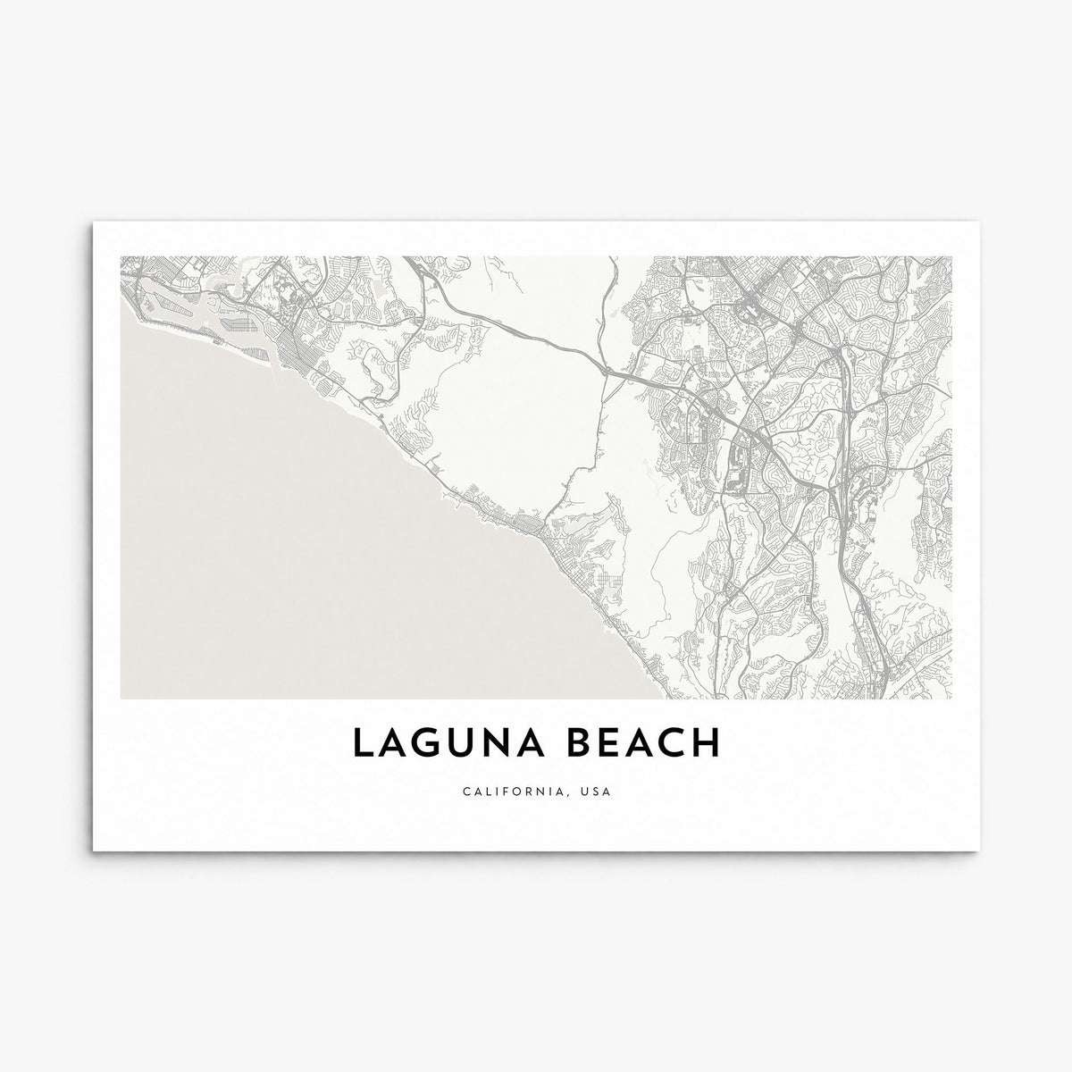 Laguna Beach Map Poster, print only (unframed)
