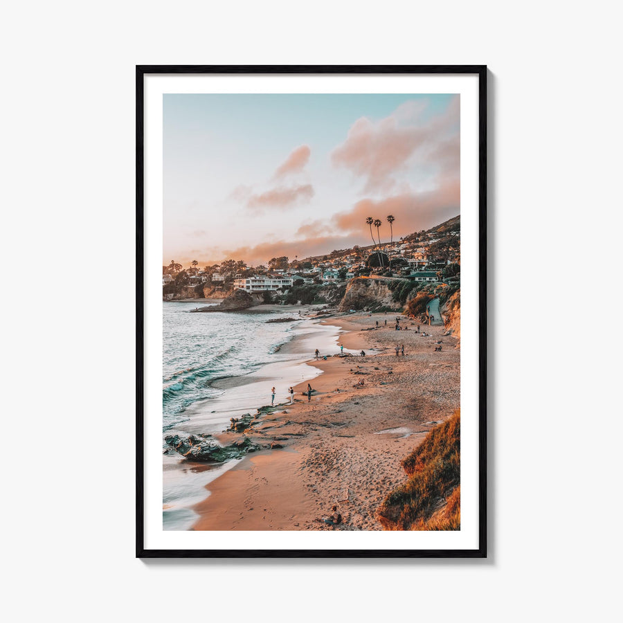 Laguna Beach no. 2 colorful photo poster of California, USA – vertical wall art, unframed print shown in interior mockup
