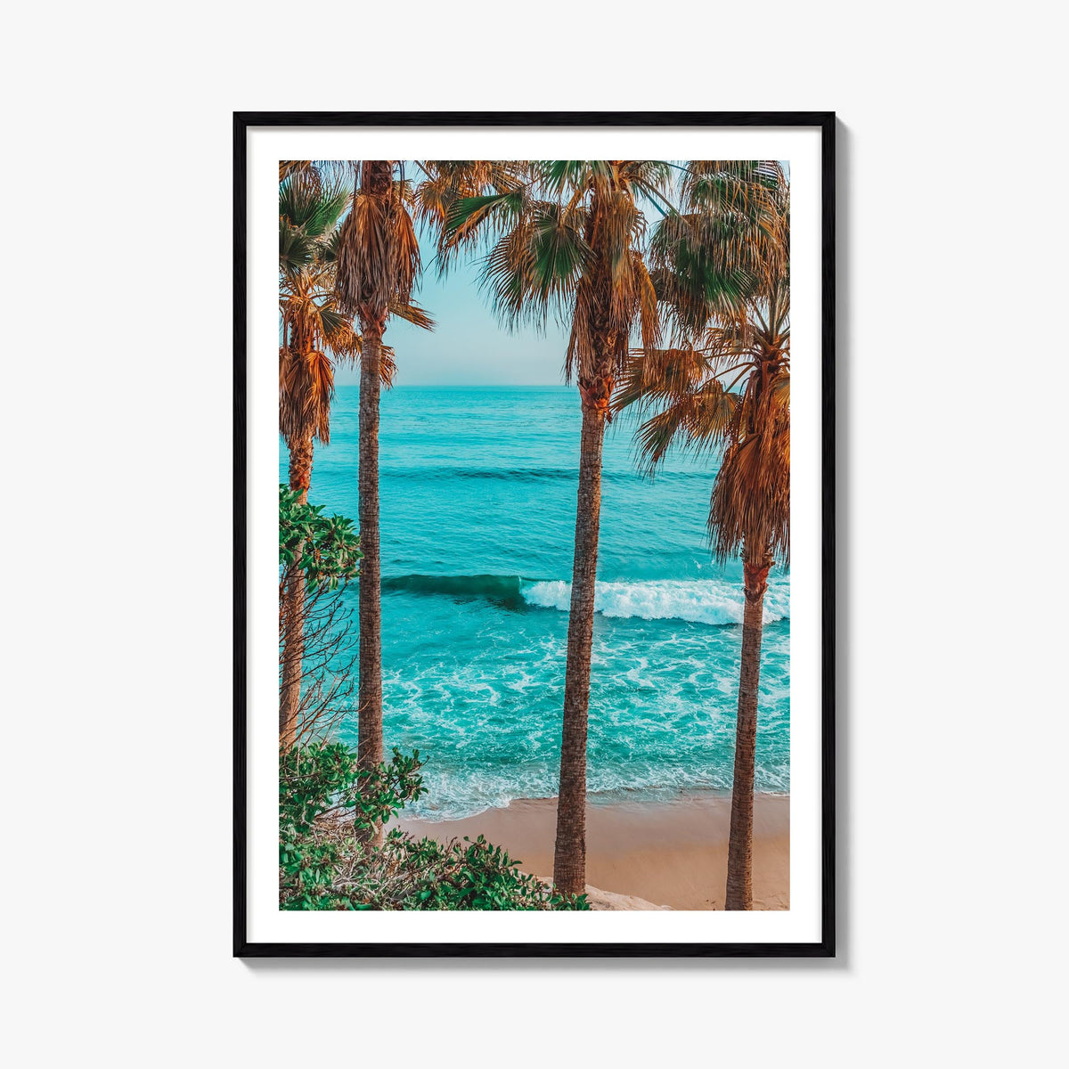 Laguna Beach no. 3 colorful photo poster of California, USA – vertical wall art, unframed print shown in interior mockup