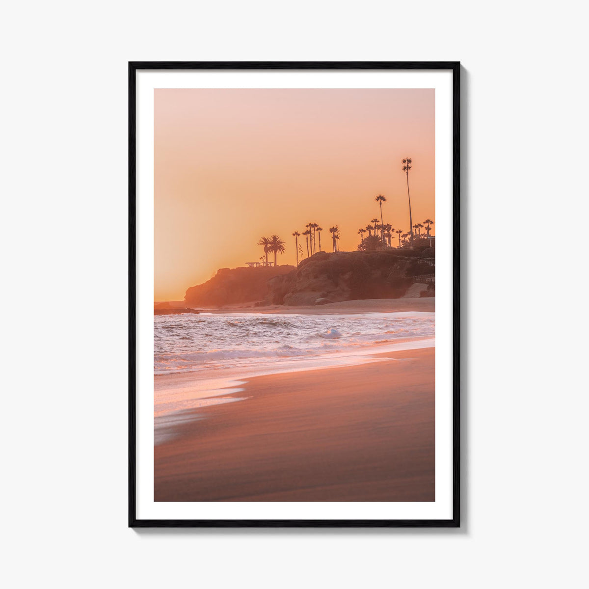 Laguna Beach no. 5 colorful photo poster of California, USA – vertical wall art, unframed print shown in interior mockup
