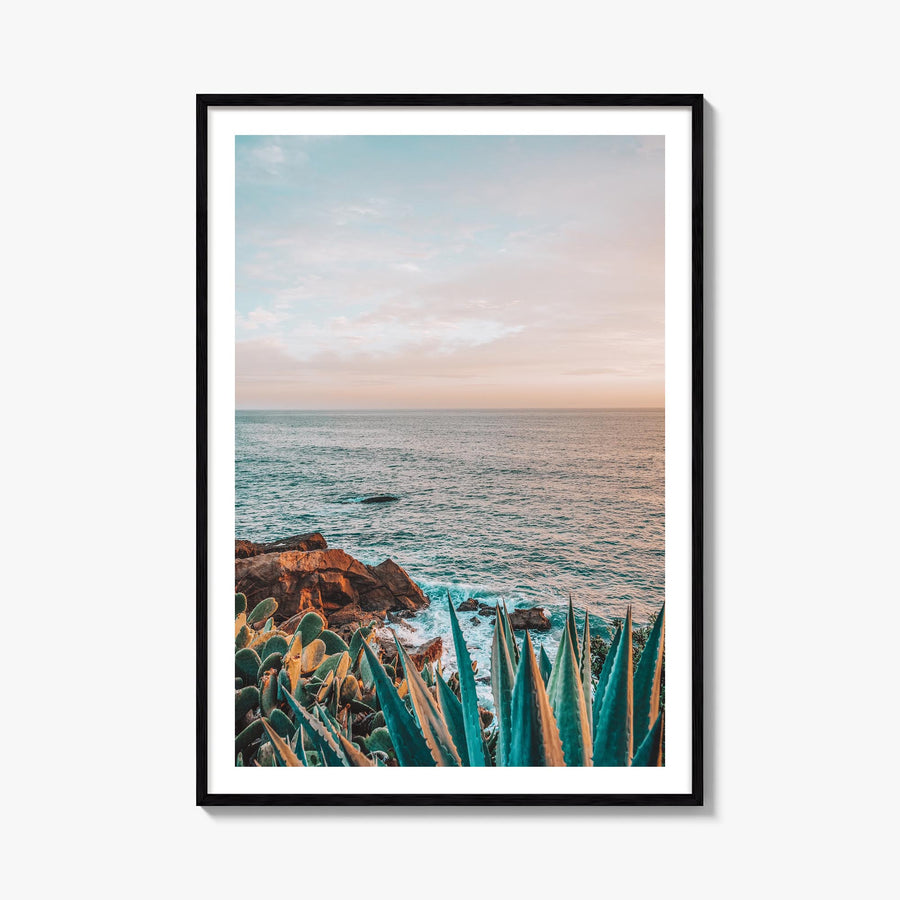 Laguna Beach no. 7 colorful photo poster of California, USA – vertical wall art, unframed print shown in interior mockup