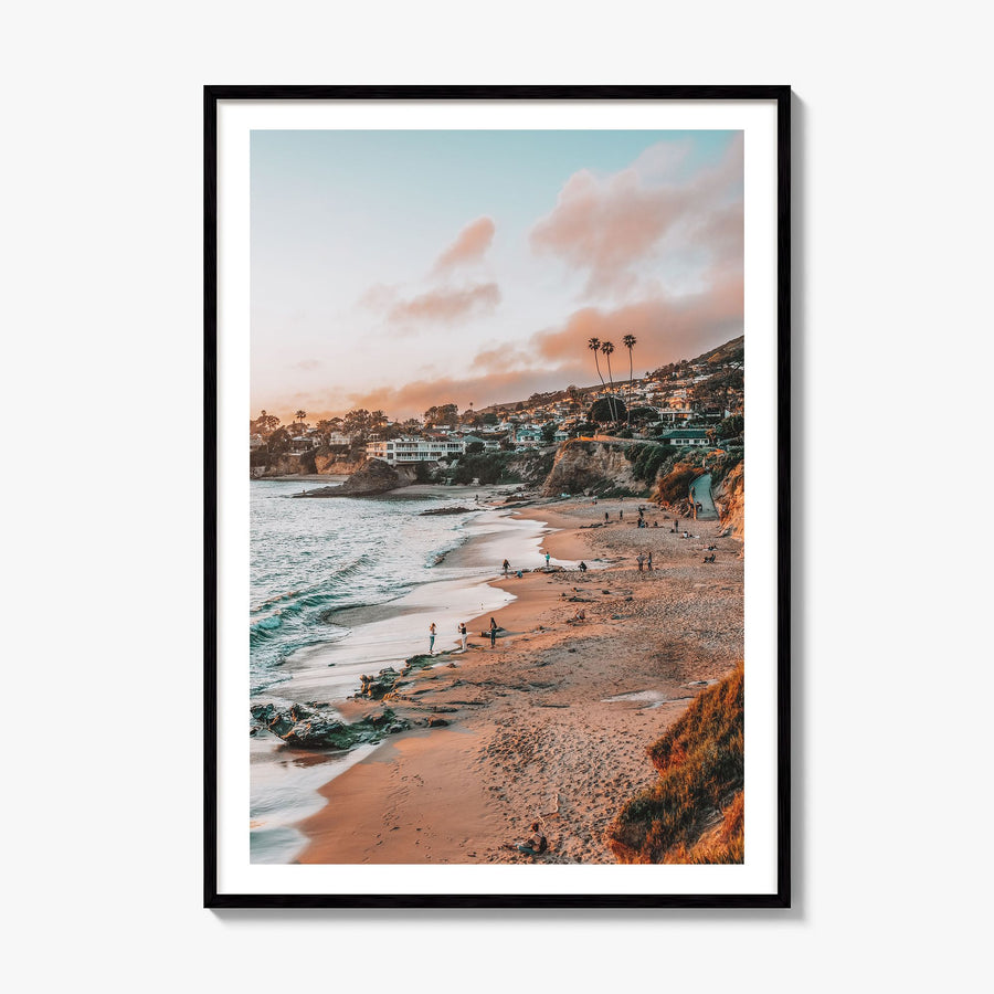 Laguna Beach Photo No 2 Poster, framed poster mockup, white border