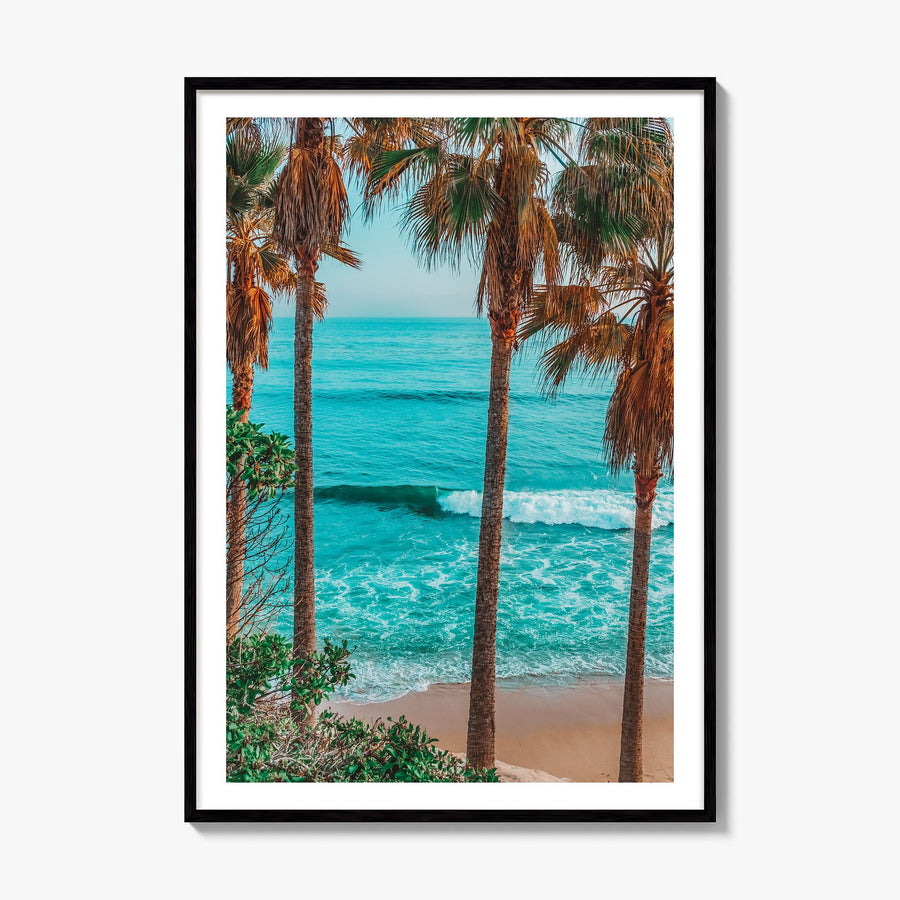 Laguna Beach Photo No 3 Poster, framed poster mockup, white border