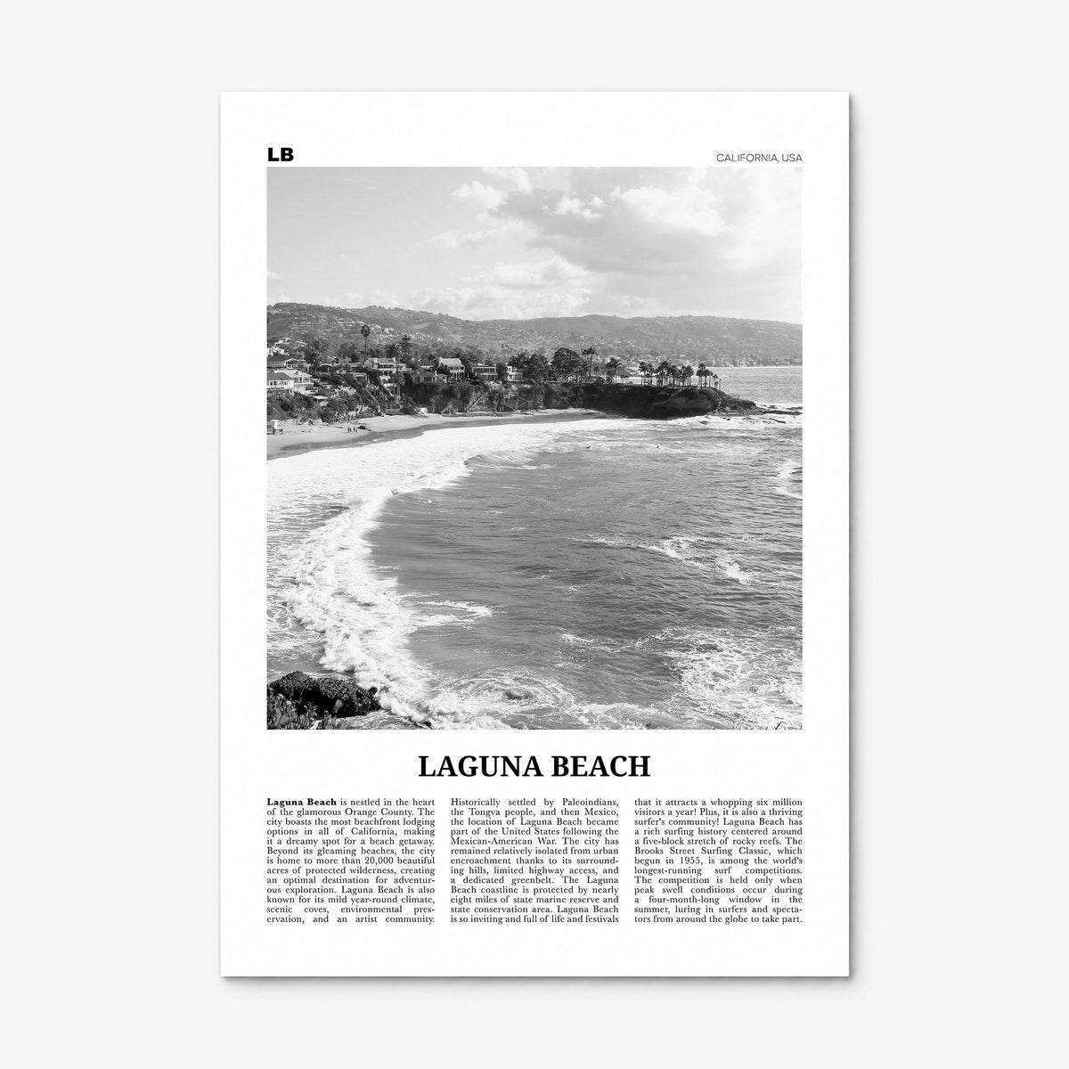 Laguna Beach Newspaper No 1 Poster, print only (unframed)