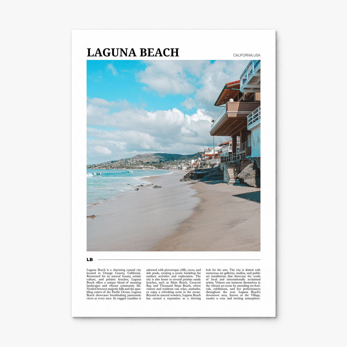 Laguna Beach Travel No 1 Poster, print only (unframed)
