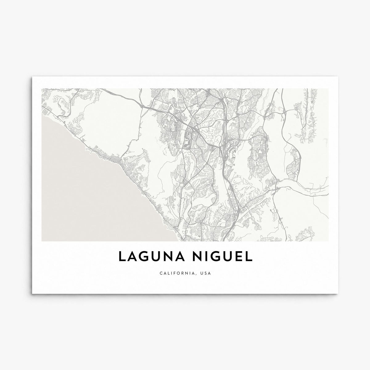 Laguna Niguel Map Poster, print only (unframed)