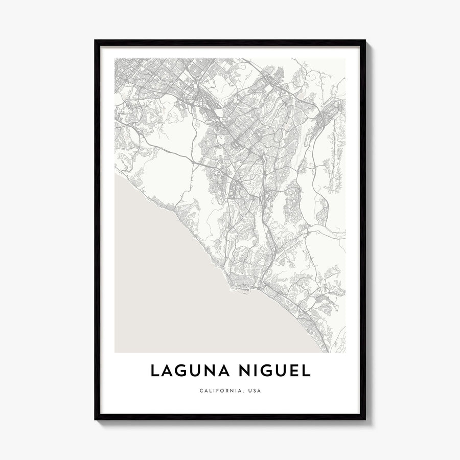 Laguna Niguel Map Poster, framed poster mockup