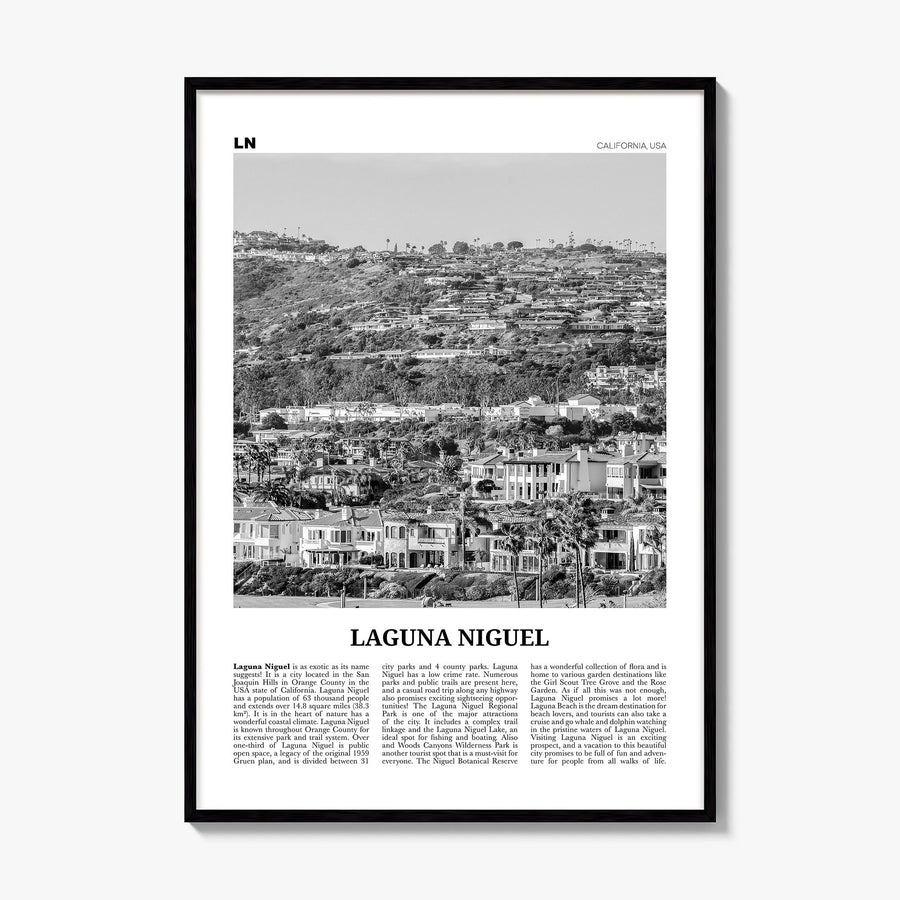 Laguna Niguel Newspaper Poster, framed poster mockup