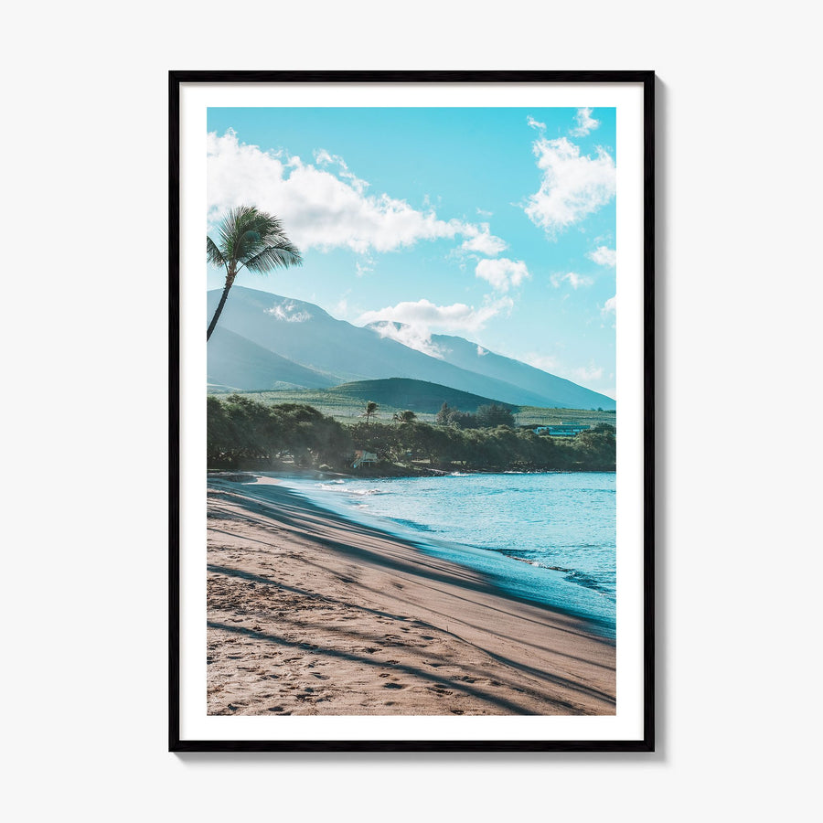 Lahaina Photo Poster, framed poster mockup, white border