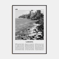 Lahaina Poster None / 8x12 in Nbourhood Travel B&W Poster