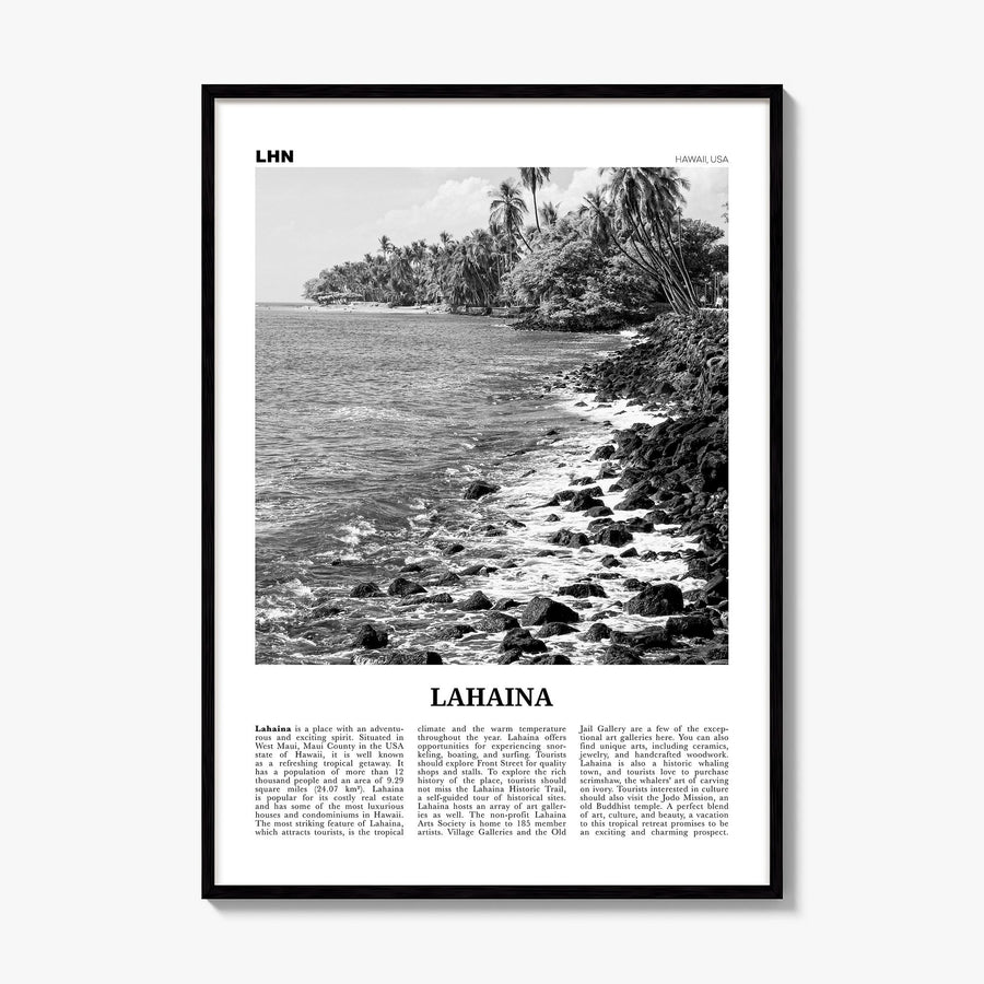 Lahaina Newspaper Poster, framed poster mockup