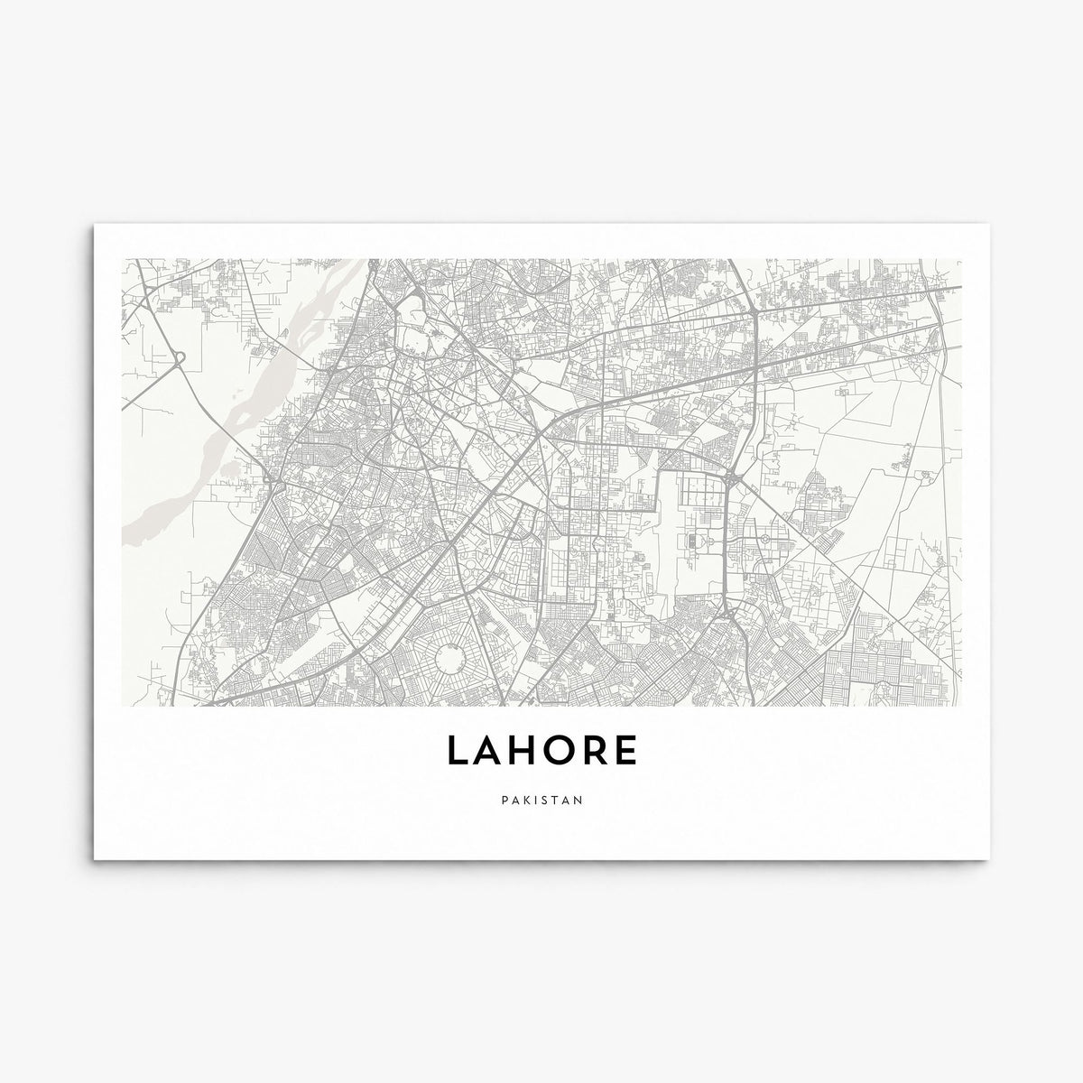 Lahore Map Poster, print only (unframed)