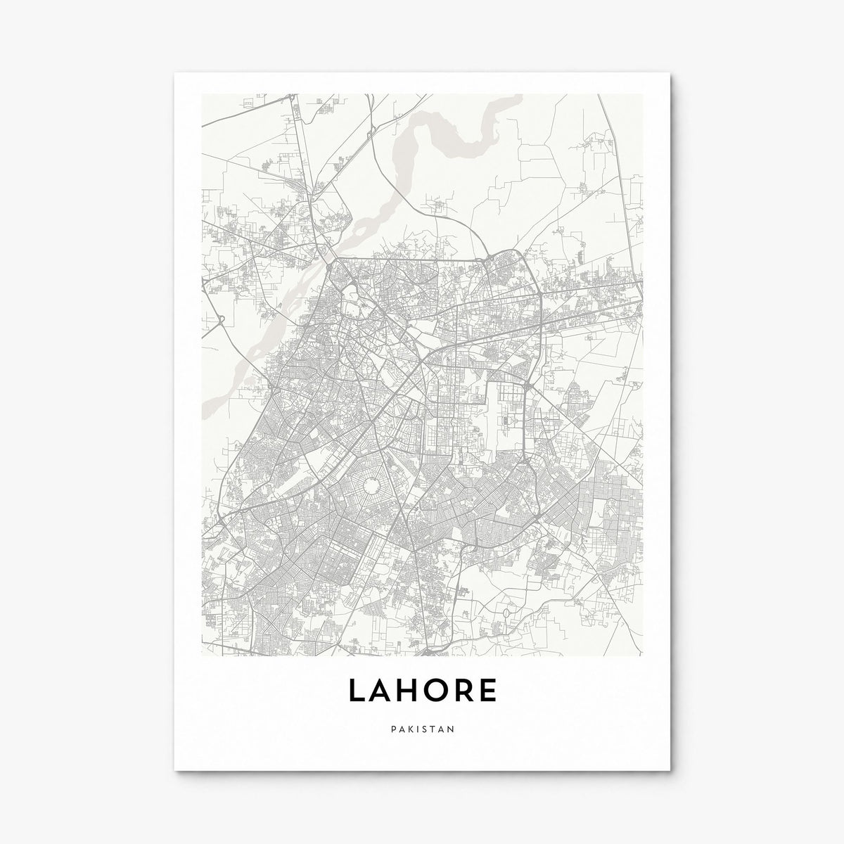 Lahore Map Poster, print only (unframed)