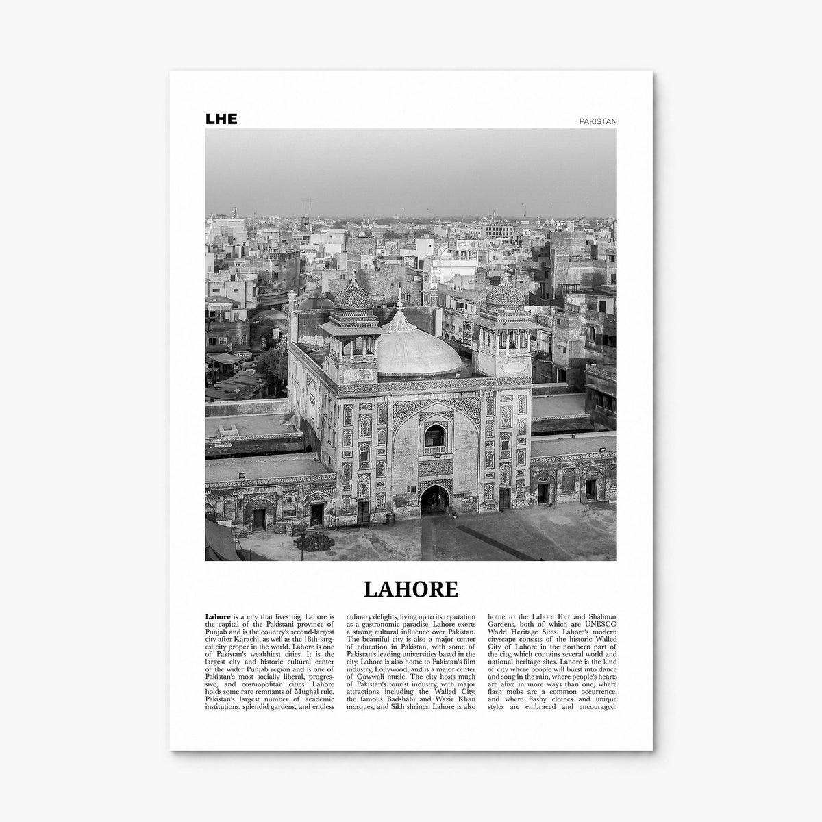 Lahore Newspaper No 2 Poster, print only (unframed)