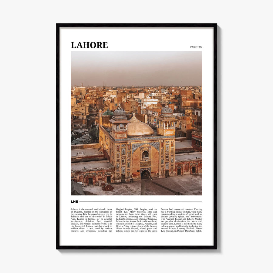 Lahore Travel Poster, framed poster mockup