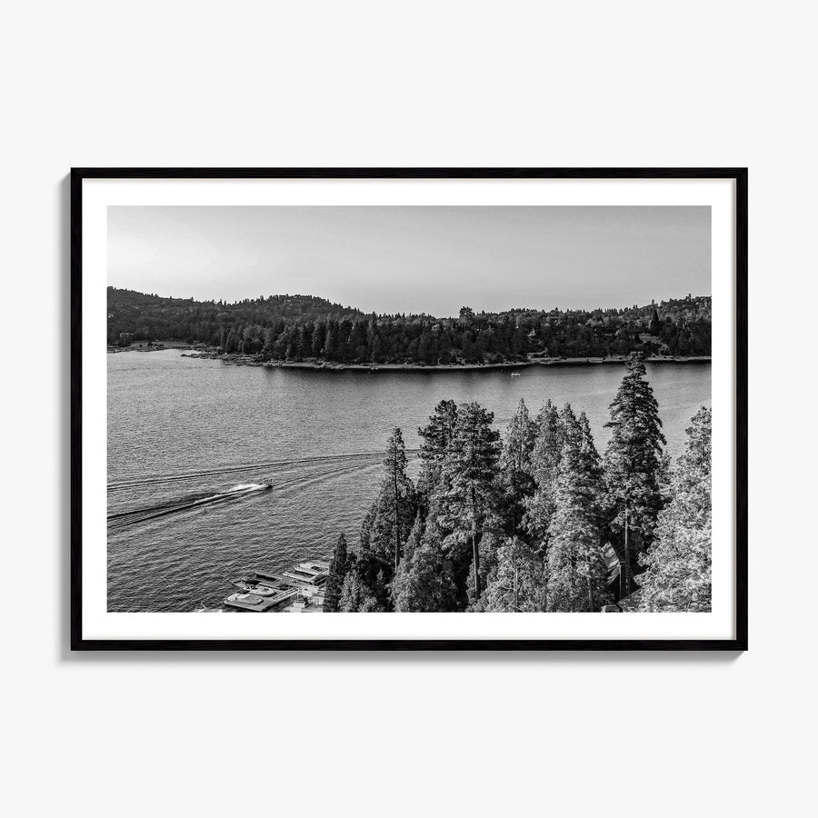 Lake Arrowhead Photo Poster, framed poster mockup, white border