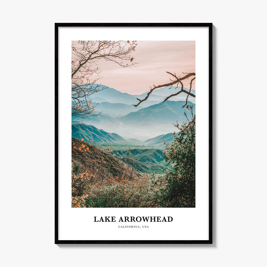 Lake Arrowhead Classic Poster, framed poster mockup