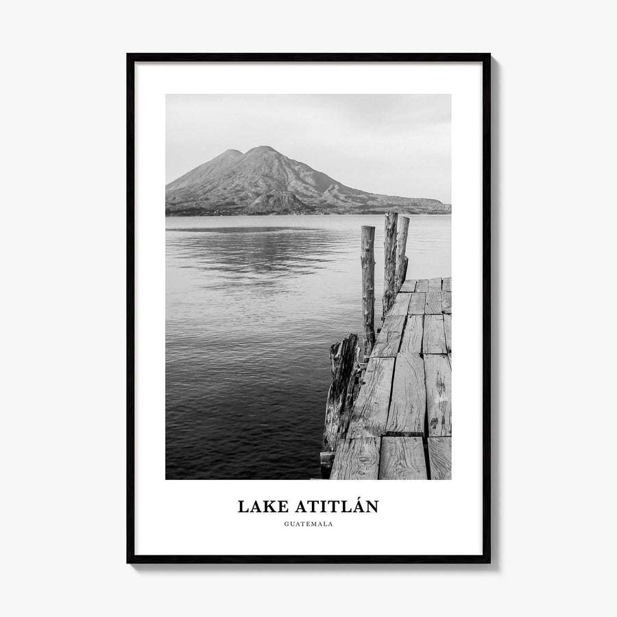 Lake Atitlán Classic Poster, framed poster mockup