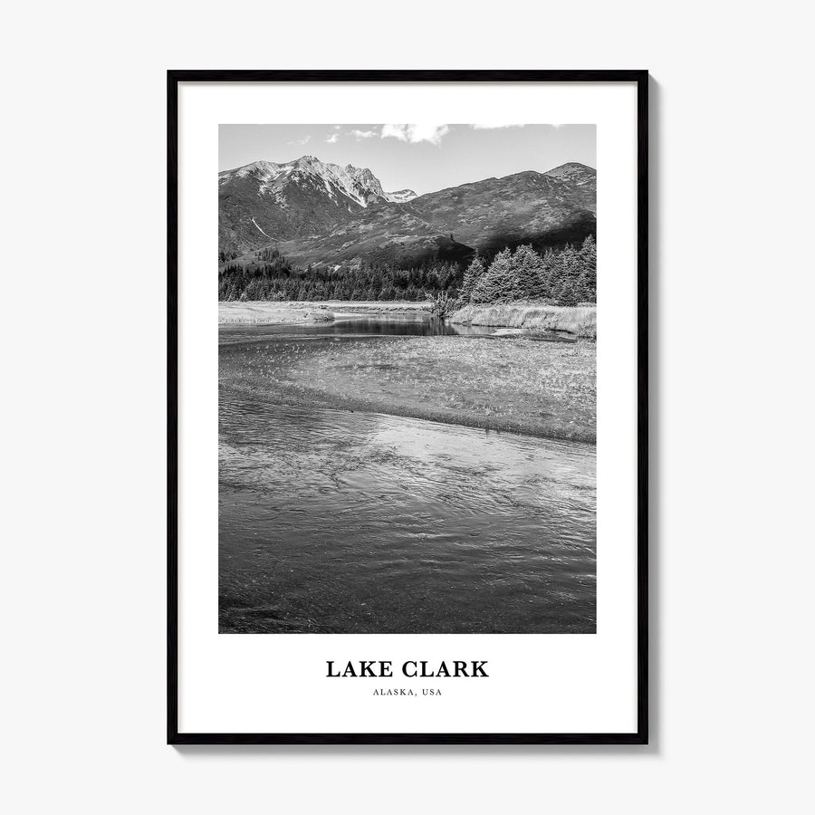 Lake Clark National Park Classic Poster, framed poster mockup