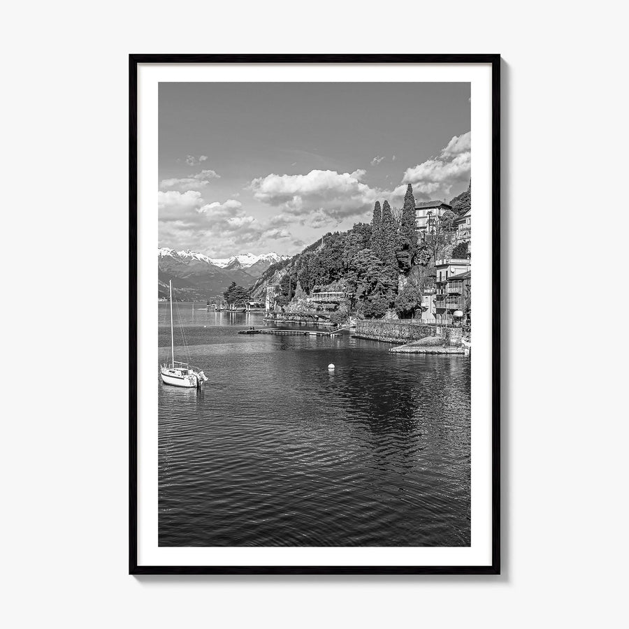 Lake Como Photo No 2 Poster, framed poster mockup, white border