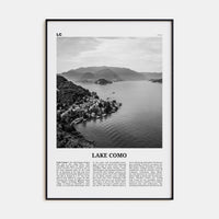 Lake Como Poster None / 8x12 in Nbourhood Travel B&W Poster