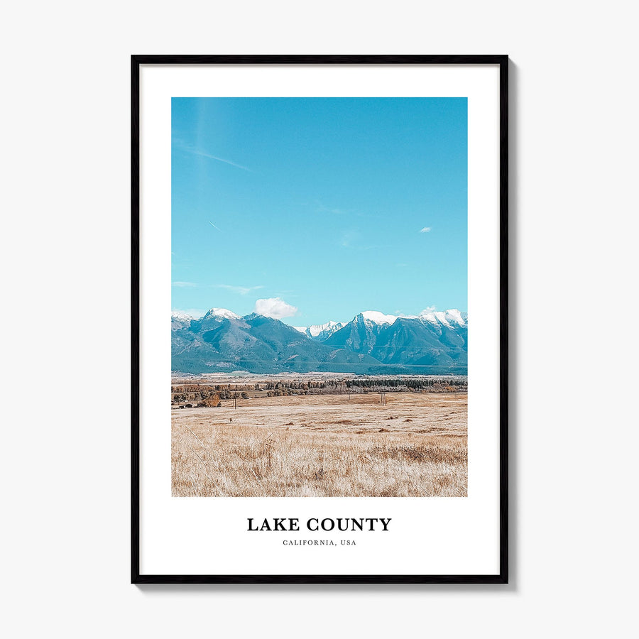 Lake County Classic Poster, framed poster mockup