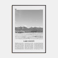 Lake County Poster None / 8x12 in Nbourhood Travel B&W Poster