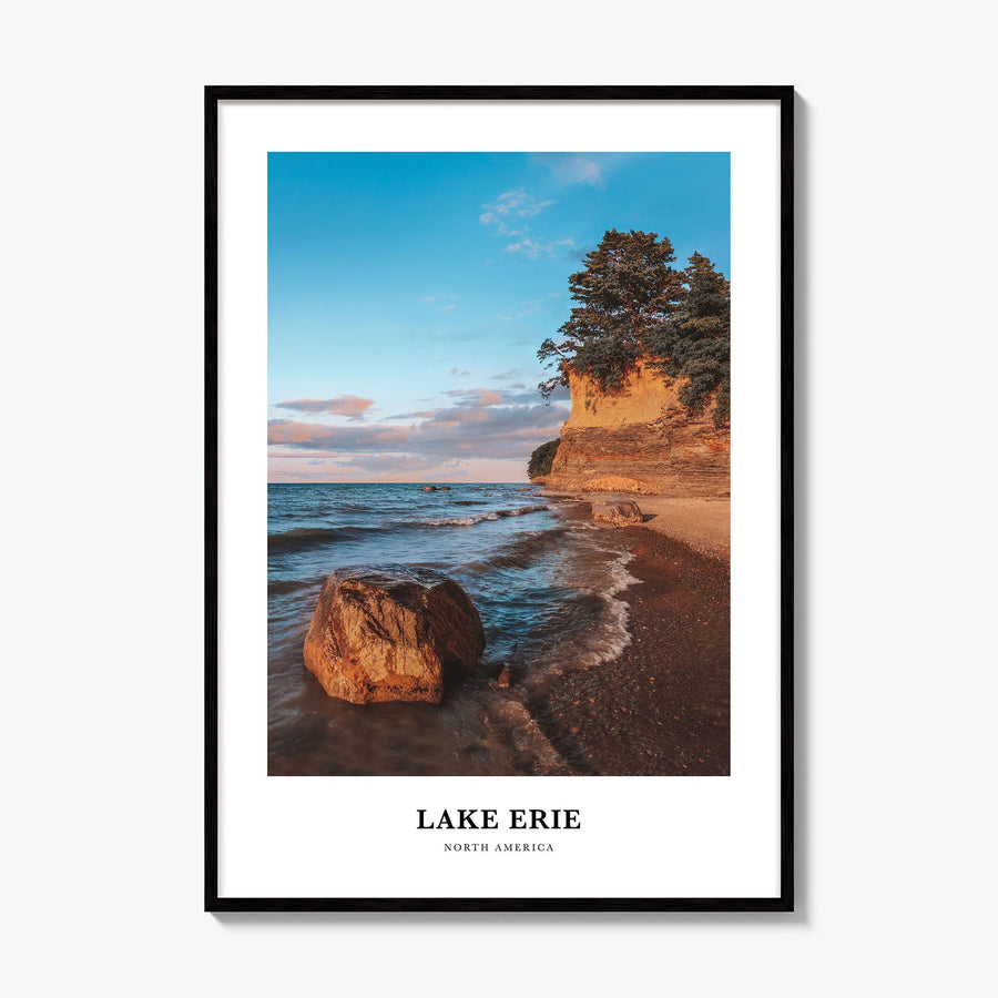 Lake Erie Classic Poster, framed poster mockup