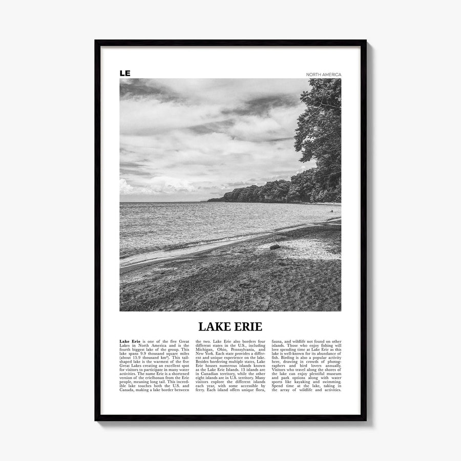 Lake Erie Newspaper Poster, framed poster mockup