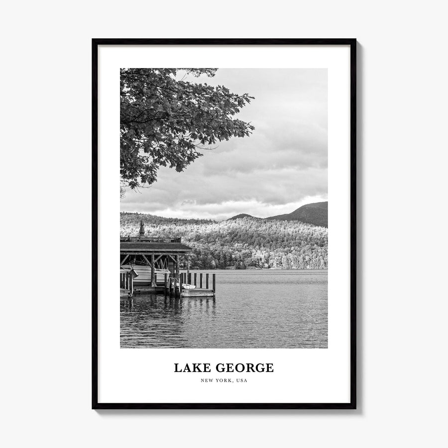 Lake George Classic Poster, framed poster mockup