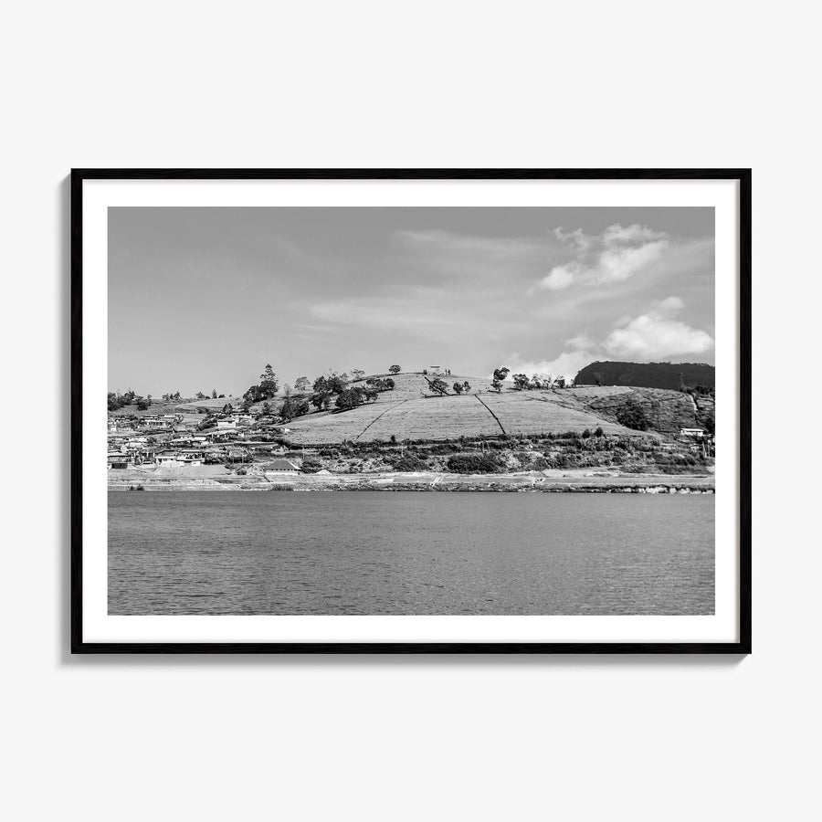 Lake Gregory Photo Poster, framed poster mockup, white border