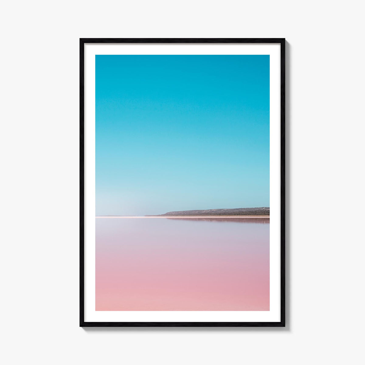 Lake Gregory no. 2 colorful photo poster of California, USA – vertical wall art, unframed print shown in interior mockup