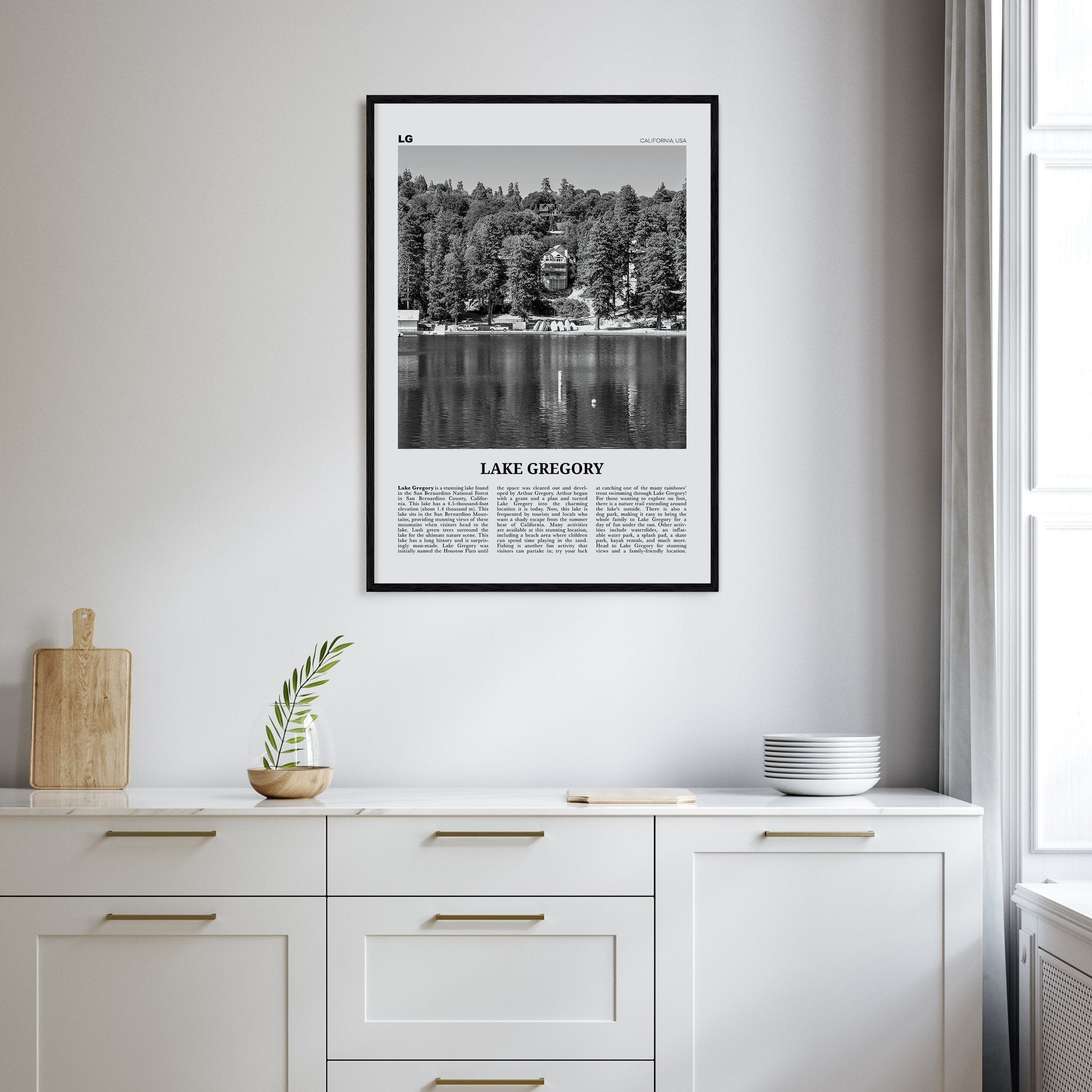 Lake Gregory Poster Nbourhood Travel B&W Poster