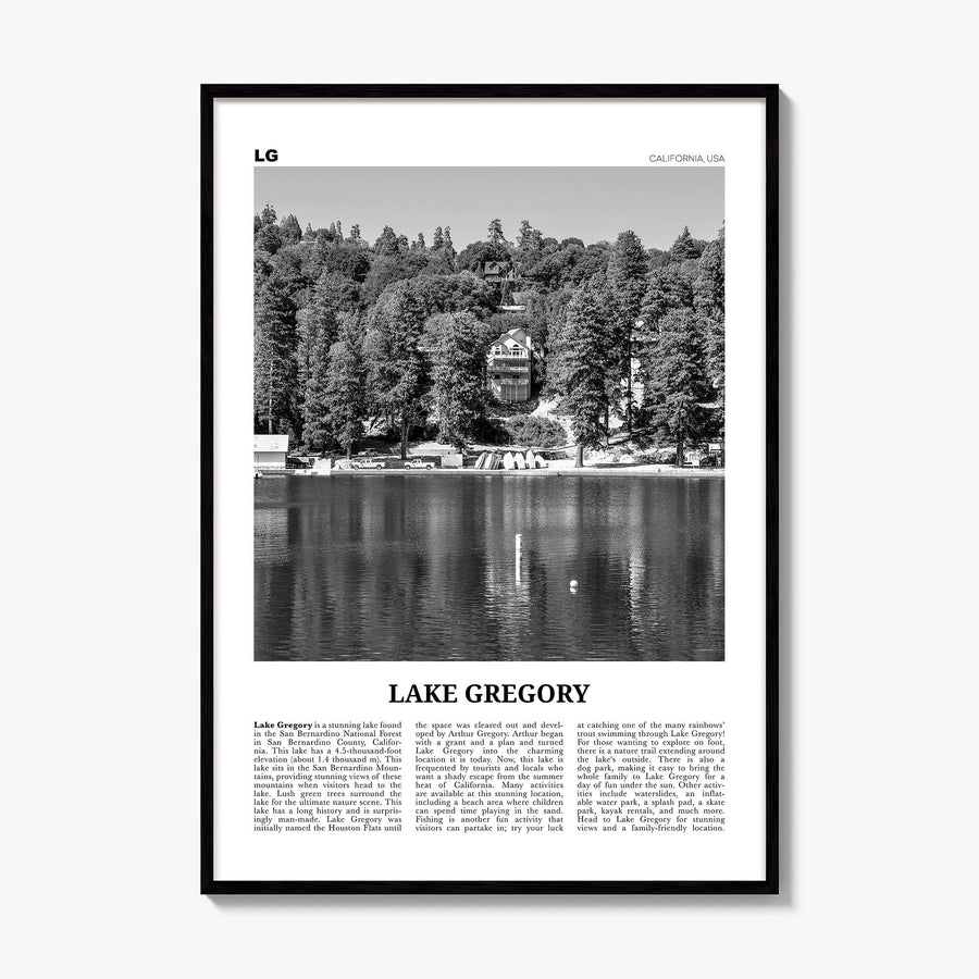 Lake Gregory Newspaper Poster, framed poster mockup