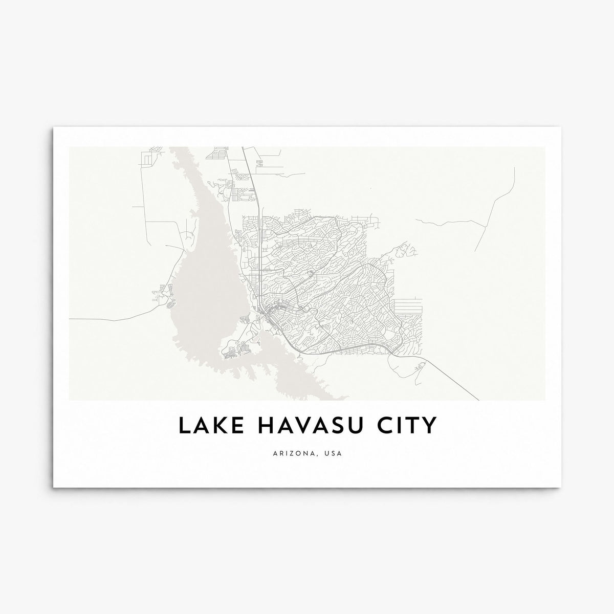 Lake Havasu City Map Poster, print only (unframed)