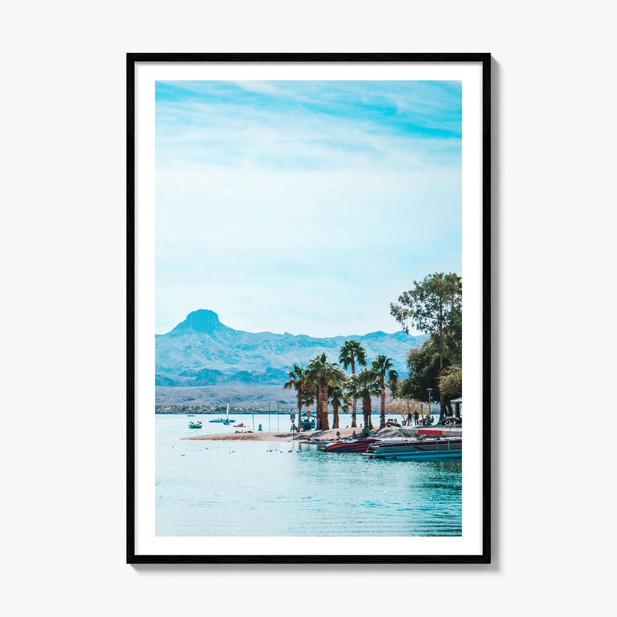 Lake Havasu City Photo Poster, framed poster mockup, white border