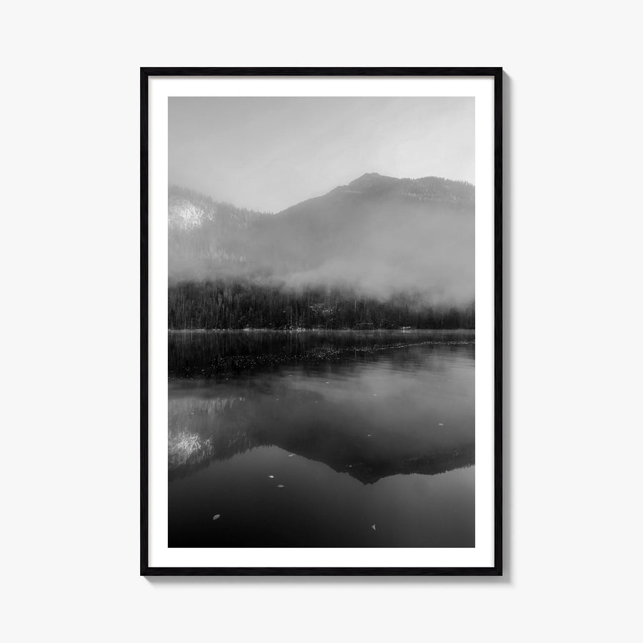 Königssee black & white photo poster of Germany – vertical wall art, unframed print shown in interior mockup