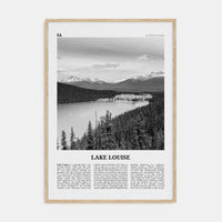 Lake Louise No 1 Poster Natural Wood / 8x12 in Nbourhood Travel B&W Poster