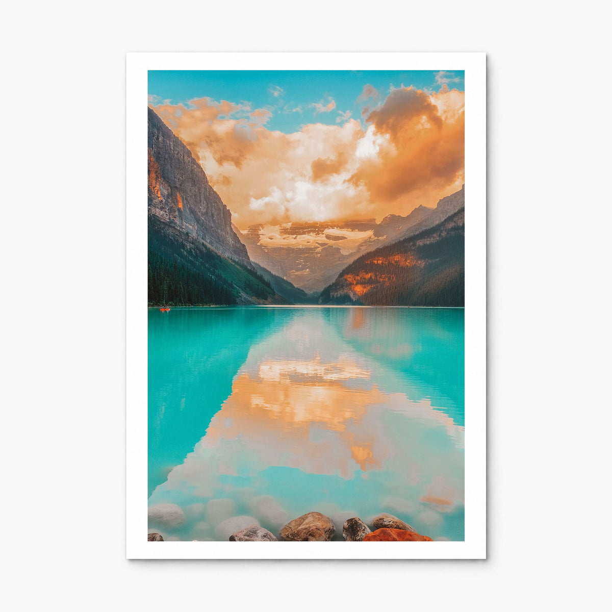 Lake Louise Photo Poster, print only (unframed), white border
