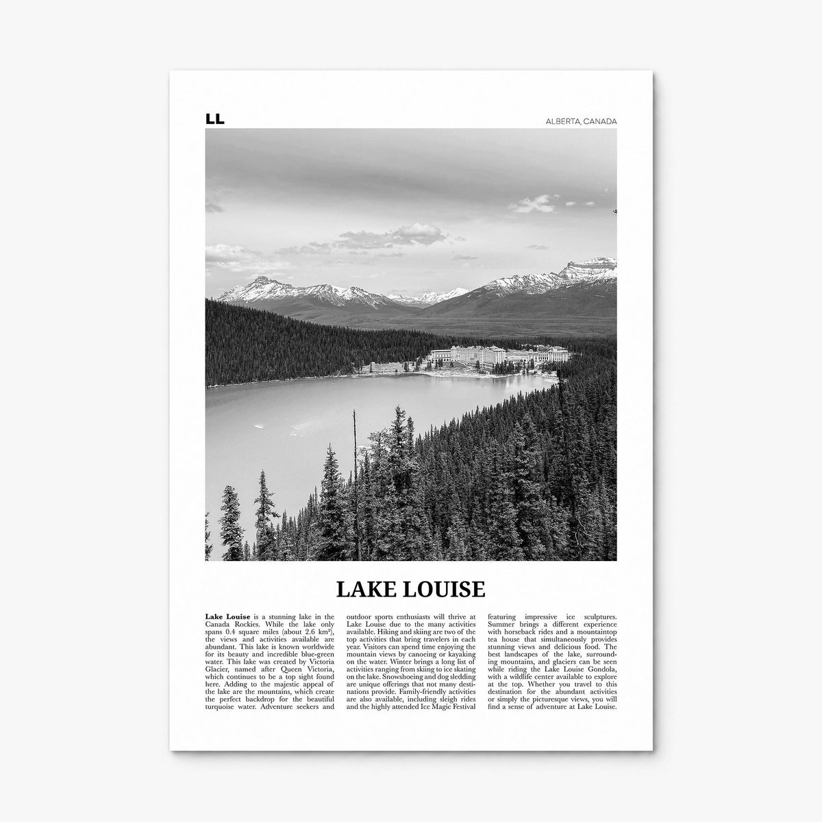 Lake Louise Newspaper No 1 Poster, print only (unframed)