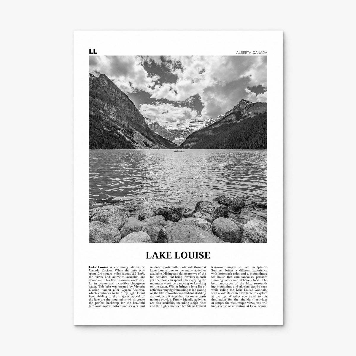 Lake Louise Newspaper No 2 Poster, print only (unframed)