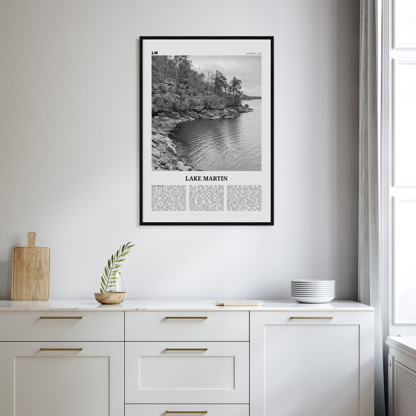 Lake Martin No 1 Poster Nbourhood Travel B&W Poster