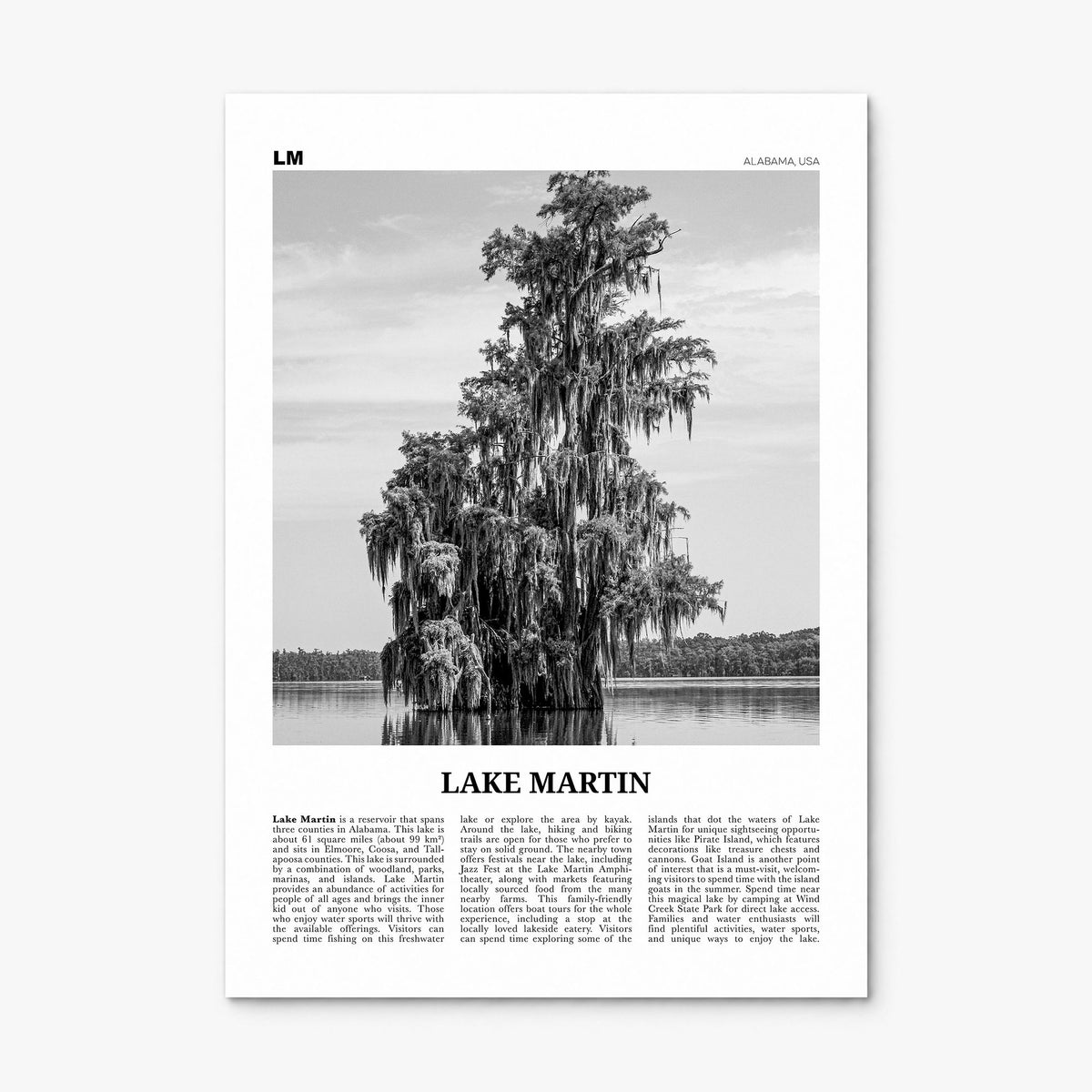 Lake Martin Newspaper No 2 Poster, print only (unframed)