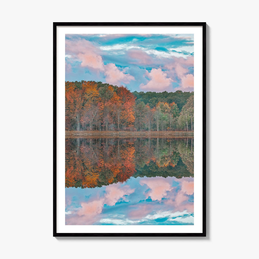 Lake Michigan Photo No 1 Poster, framed poster mockup, white border