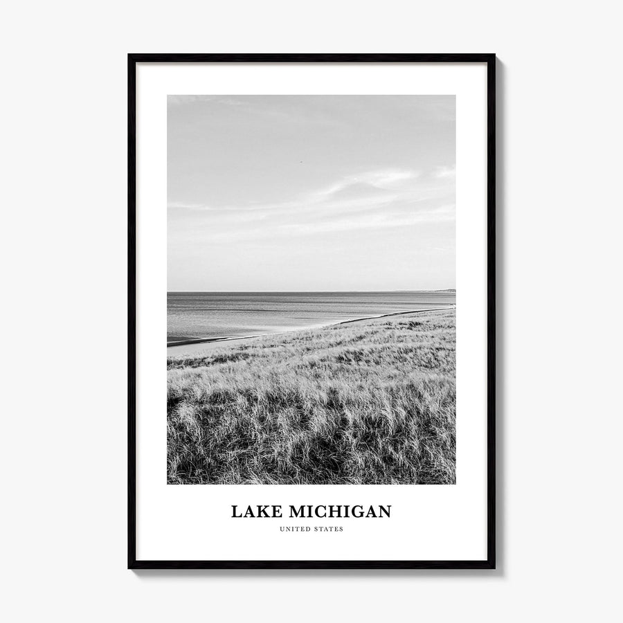 Lake Michigan Classic Poster, framed poster mockup