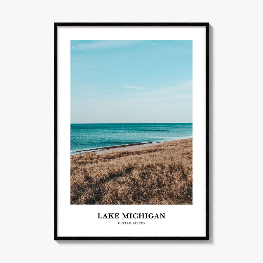 Lake Michigan Classic Poster, framed poster mockup